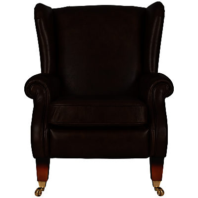 Parker Knoll Marlow Push Back Recliner Semi-Aniline Leather Armchair Dallas Dark Brown